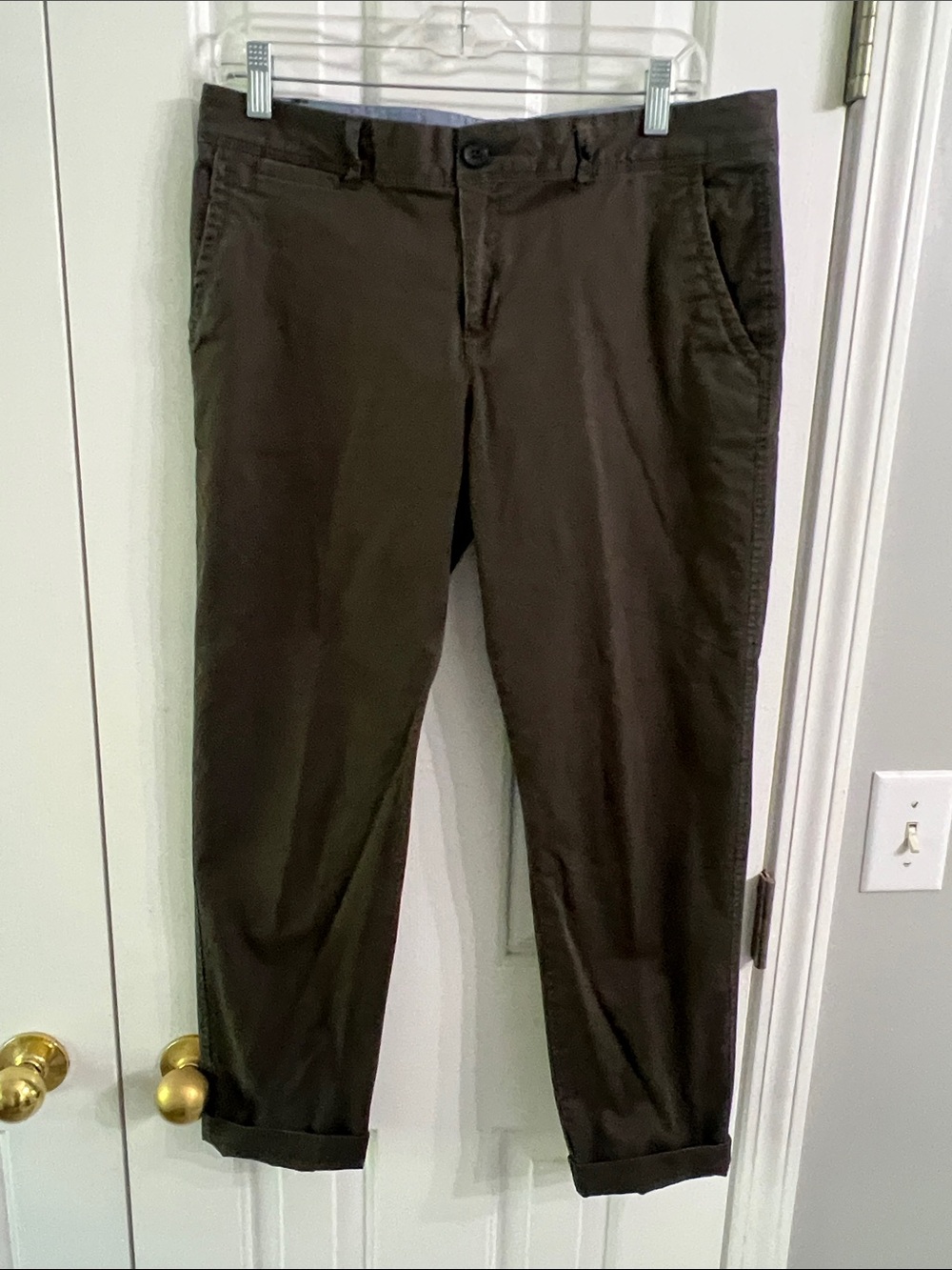 Banana Republic Dark Olive Chino Pants